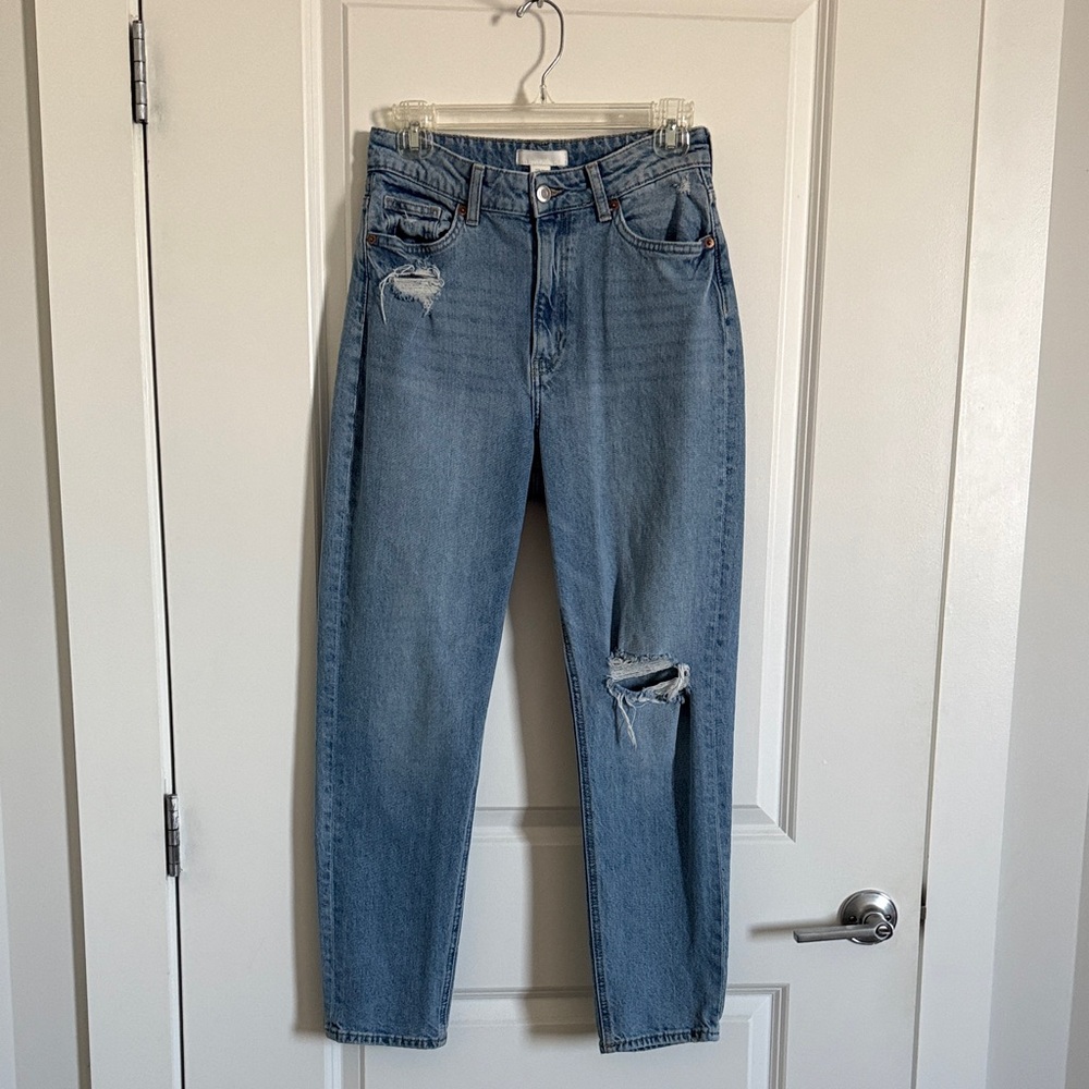 H&M Distressed Straight Leg Jeans
